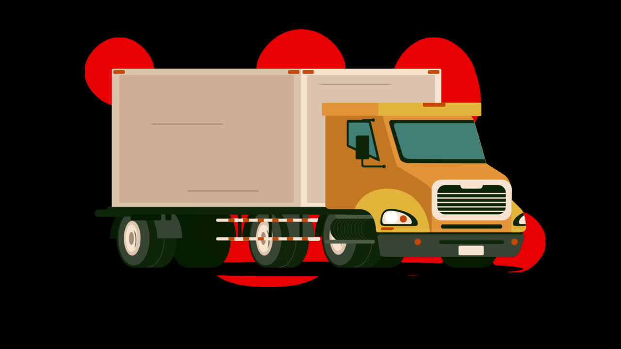 배달 트럭 의 일러스트레이션