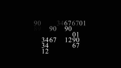 series of numbers displayed in white on black background the numbers are arranged in a way that they appear to be a code or a message