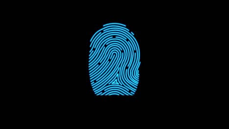 fingerprint scanner against black background