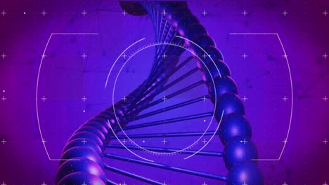 animación del escaneo del alcance sobre la cadena de adn