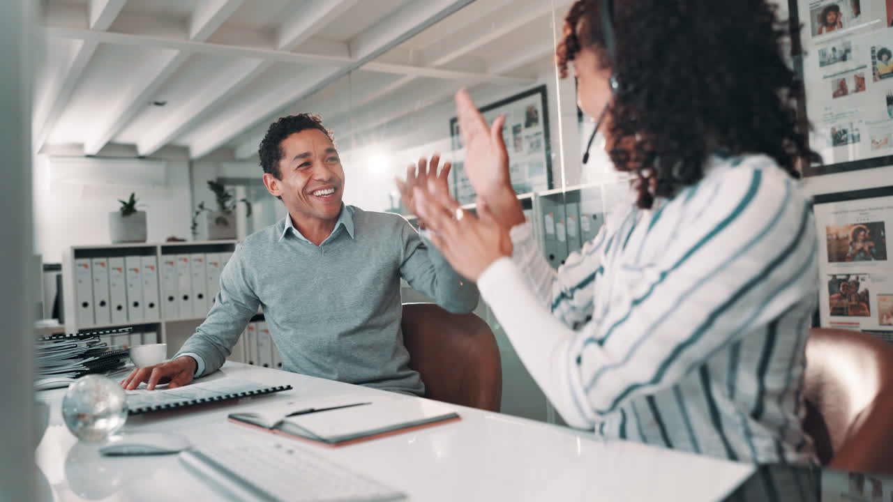Business team collaborating in modern office