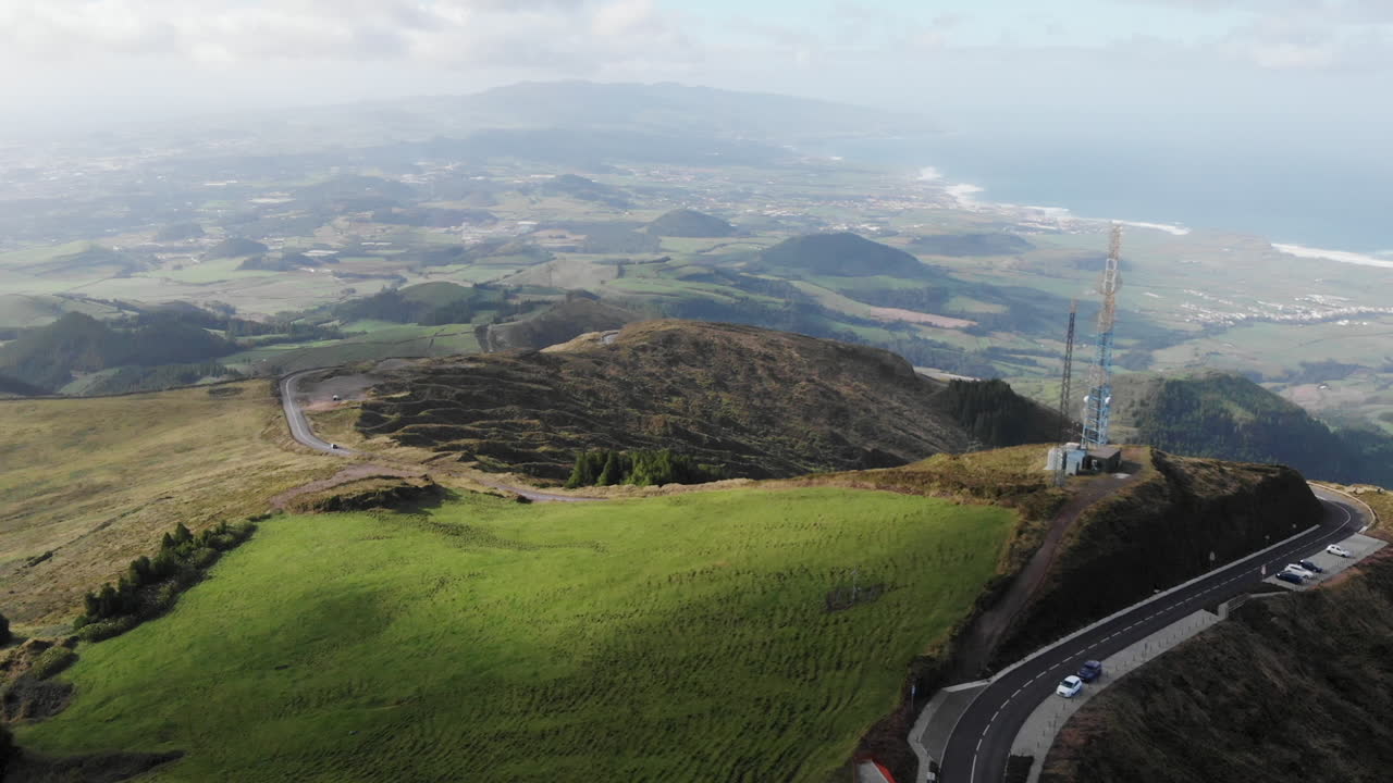 관광 아조 레스 섬 포르투갈의 숨막히는 조감도