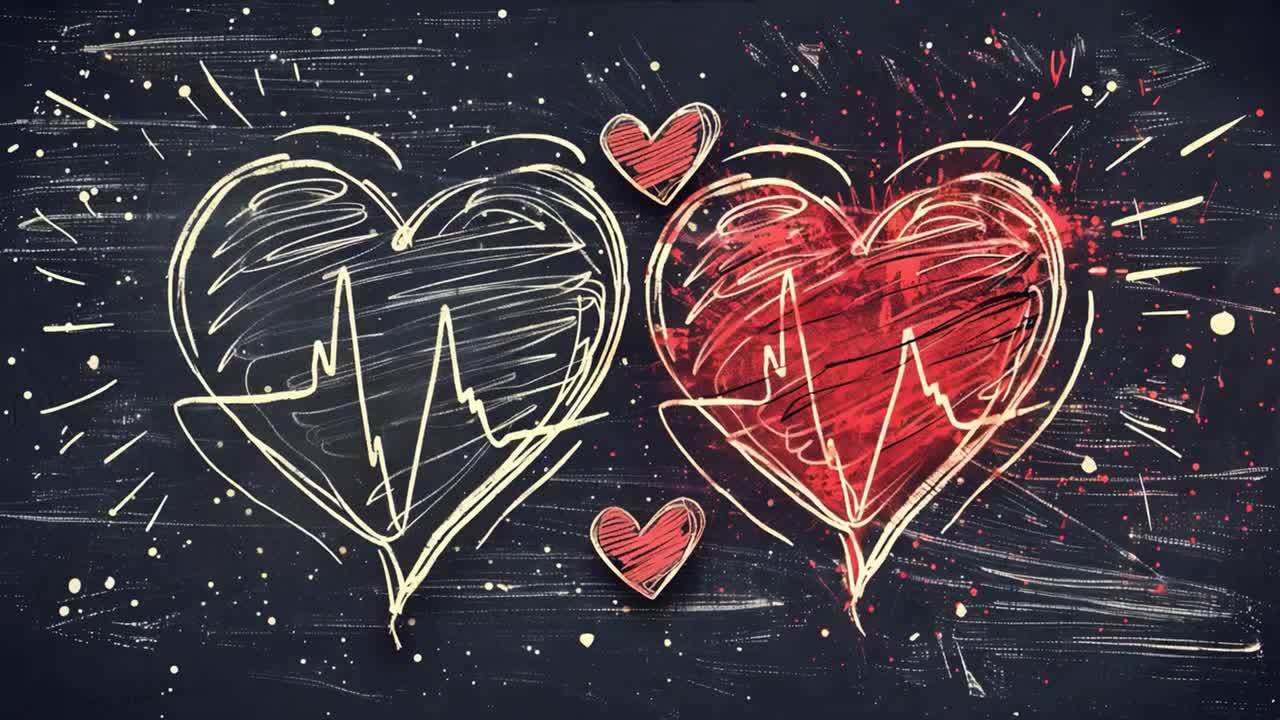 Heart Illustration with Pulse