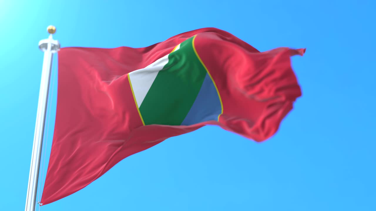 bandera de la región italiana de abruzzo, italia.