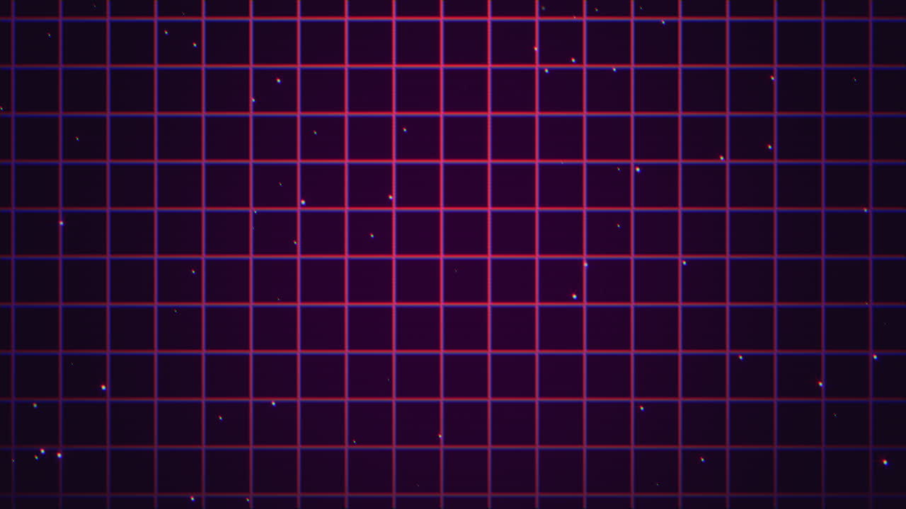 웹 사이트 및 앱을위한 완벽한 배경으로 빨간 선을 가진 활기찬 검은색과 보라색 그리드