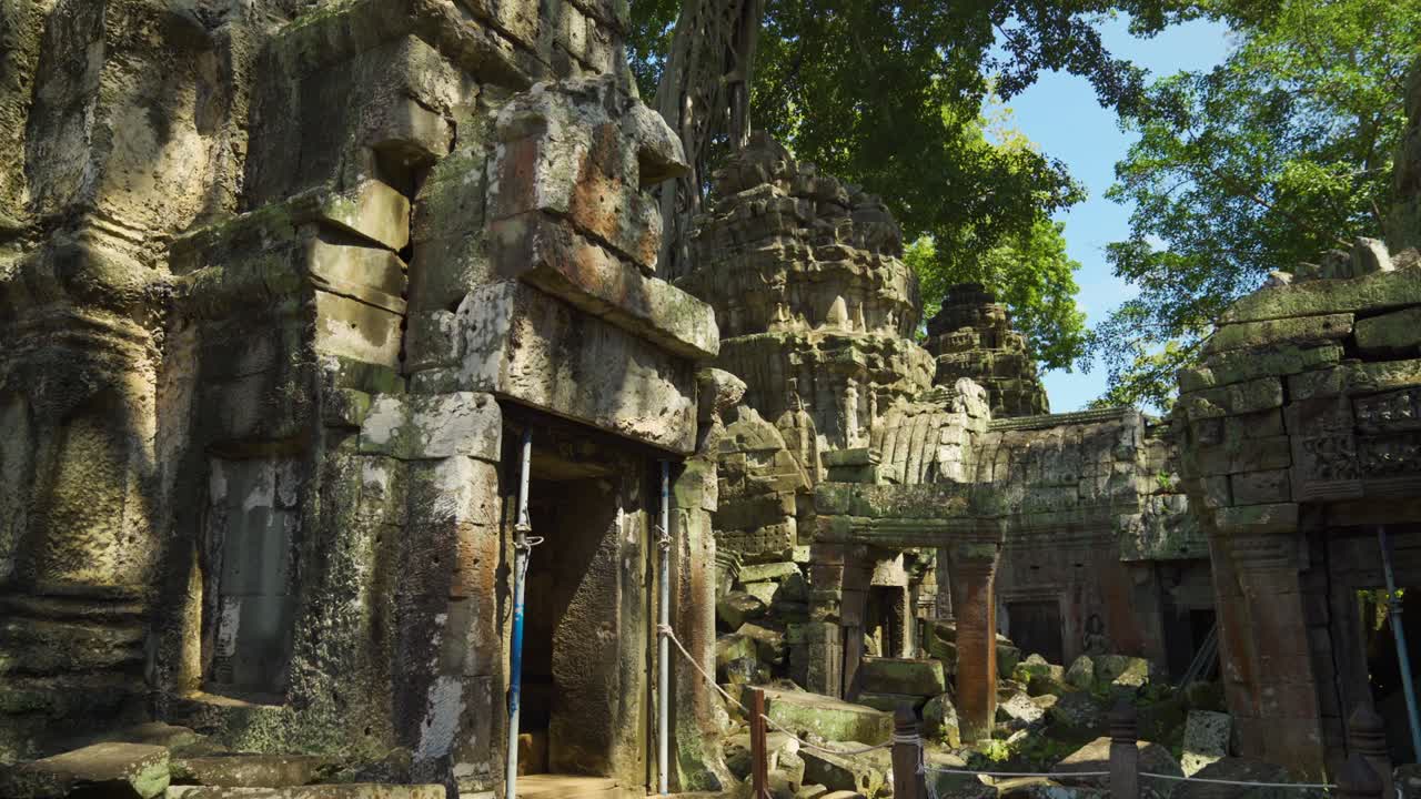 ruinas del templo de ta prohm, siem reap, camboya