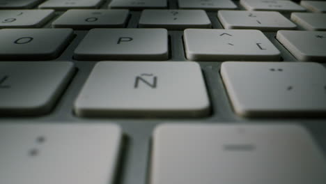 this is a detailed view of a sleek, modern keyboard that showcases its smooth keys and elegant overall design