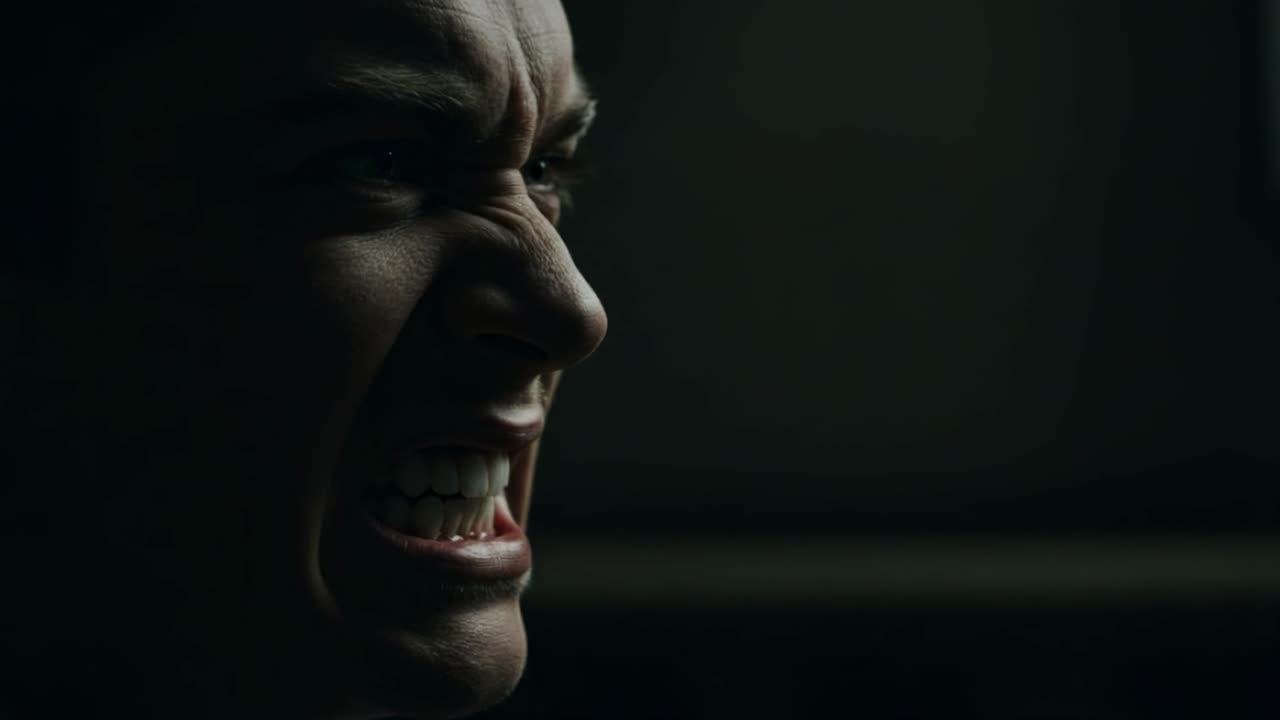 A powerful and intense emotional outburst was poignantly captured during a dramatic moment that unfolded under the night sky