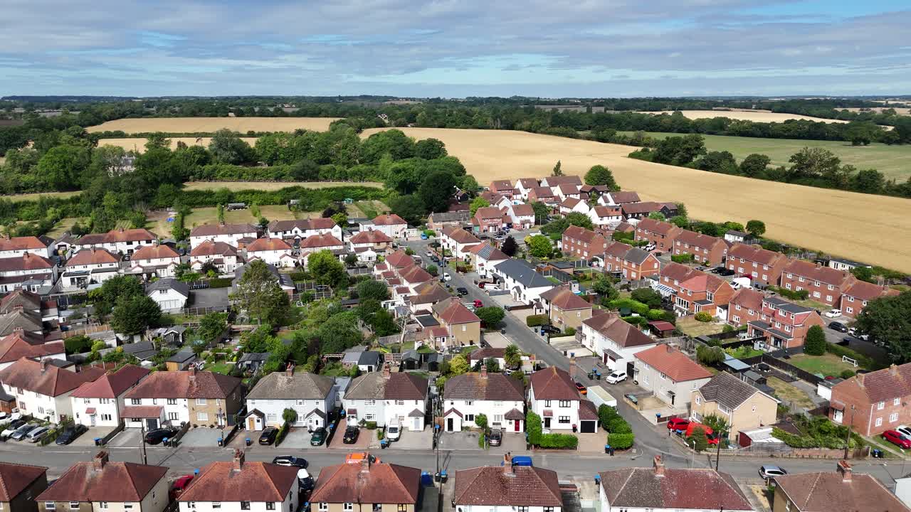Housing Estate Ongar Essex UK drone,aerial