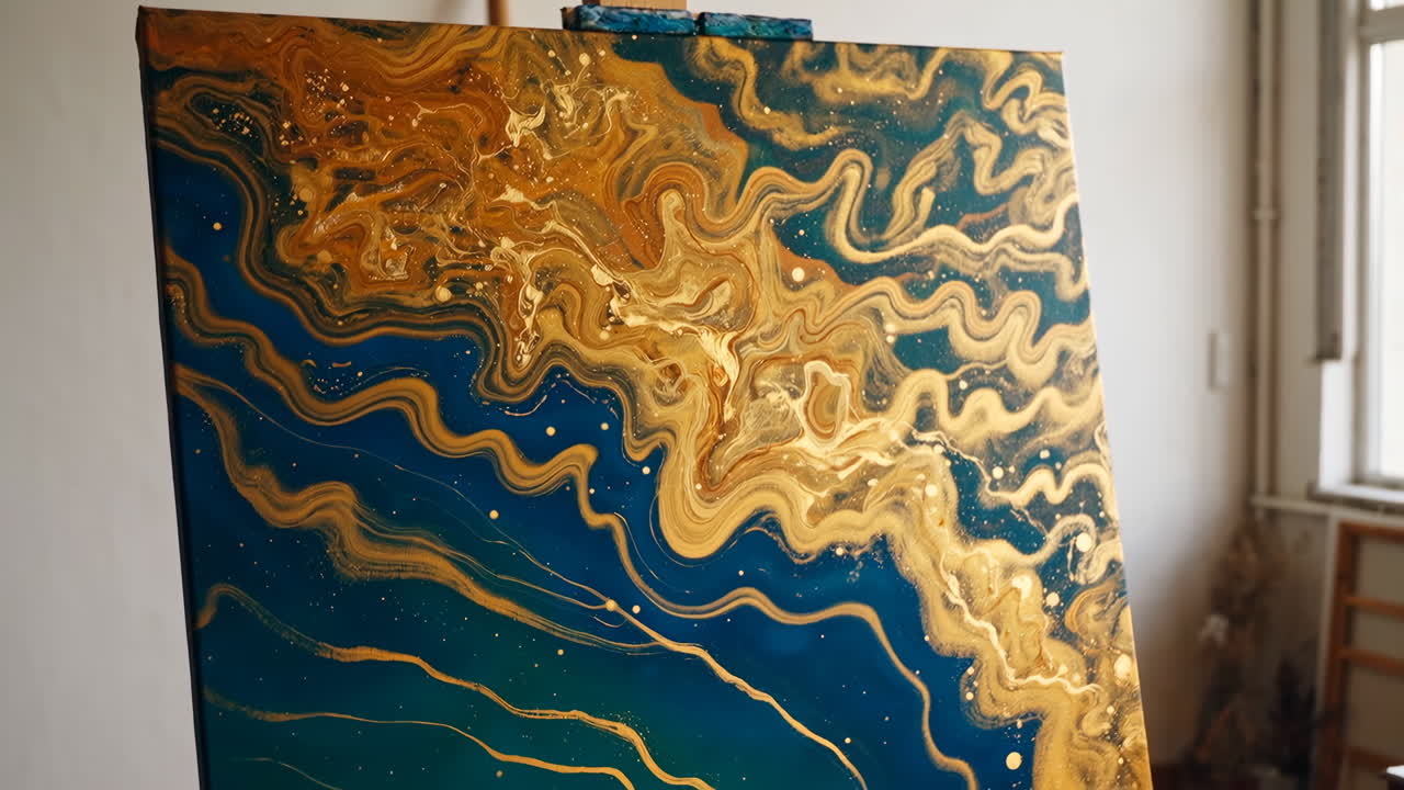 pintura de arte fluido abstracto