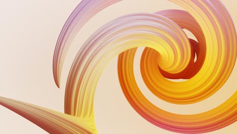 abstract colorful pastel swirl, natural curve art background. curved and wavy pattern with candy texture and subsurface scattering. 3d render loop