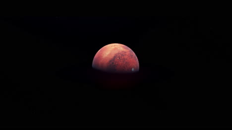 planet mars viewed from space