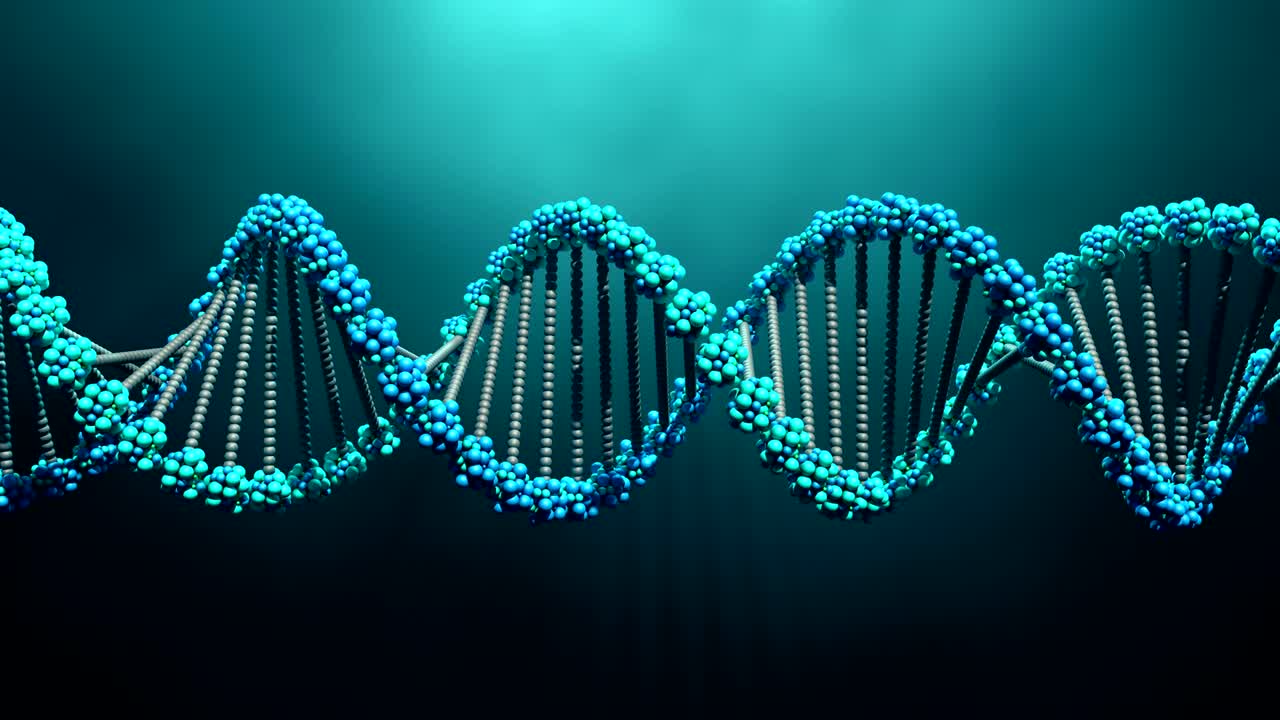 adn en movimiento con máscara alfa