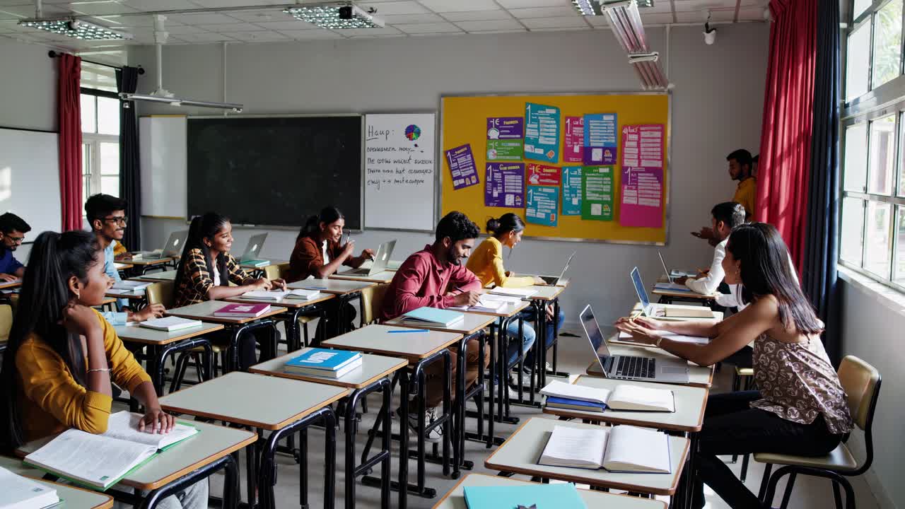 Escena en el salón de clases