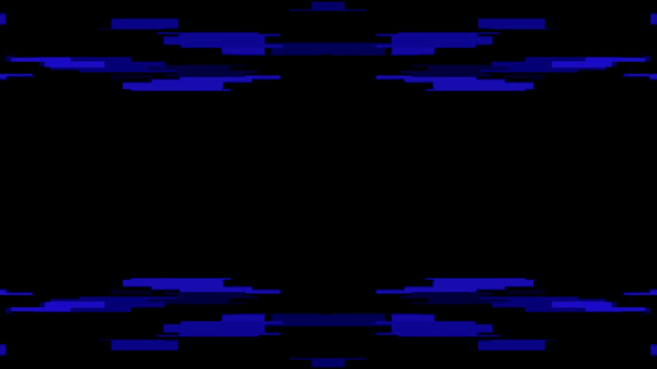 Abstract Blue Digital Glitch Effect on Black Background