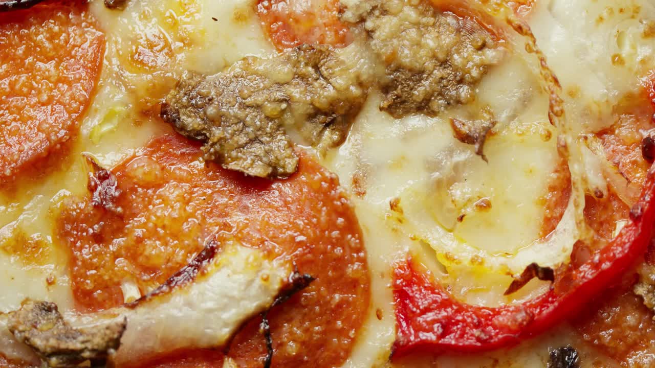 피자와 함께 스 모션 배경