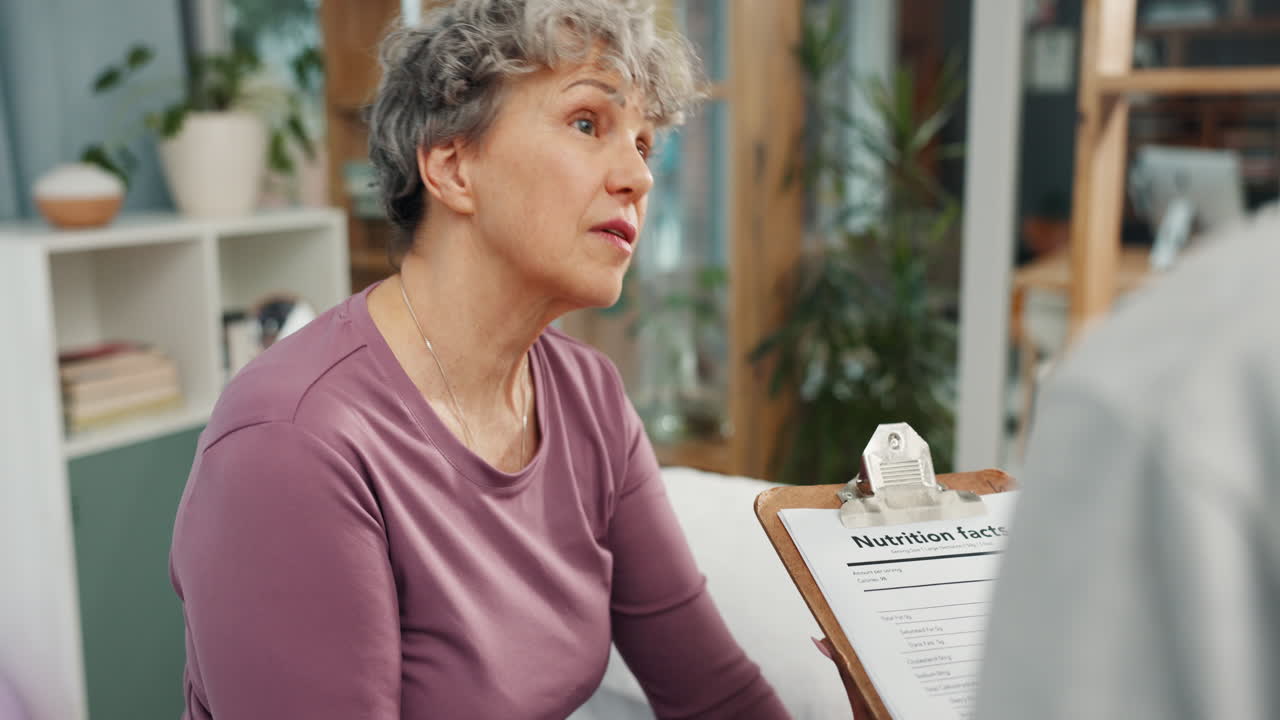 건강 관리, 노인 여성 및 영양학자 조언