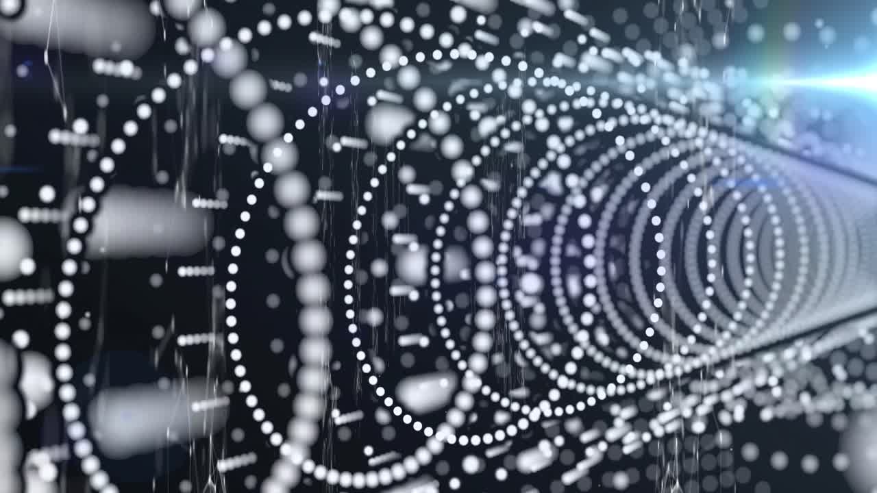 анимация сети соединений на темном фоне