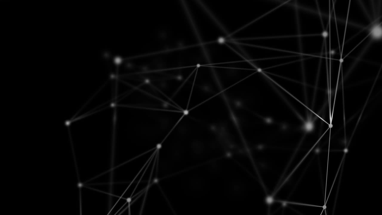 Connecting lines on black background