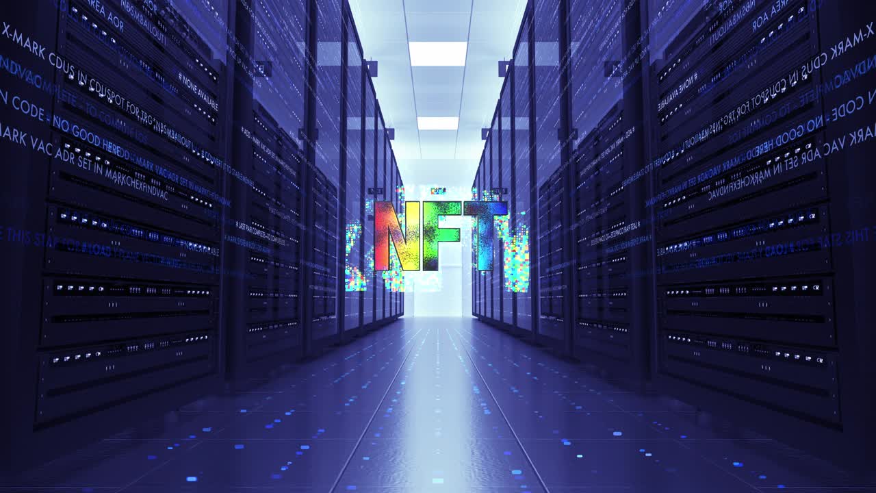 NFT Crypto Art Technology Server Room