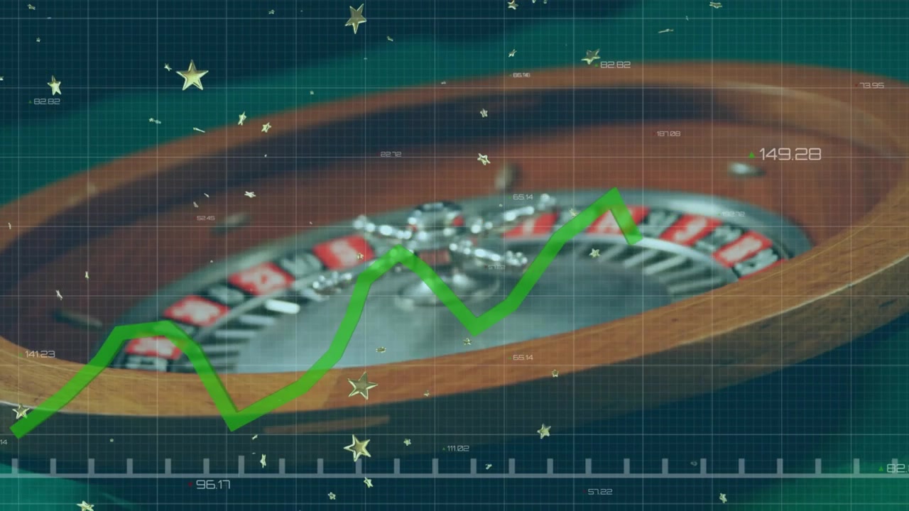 Animazione di casinò su elaborazione dati