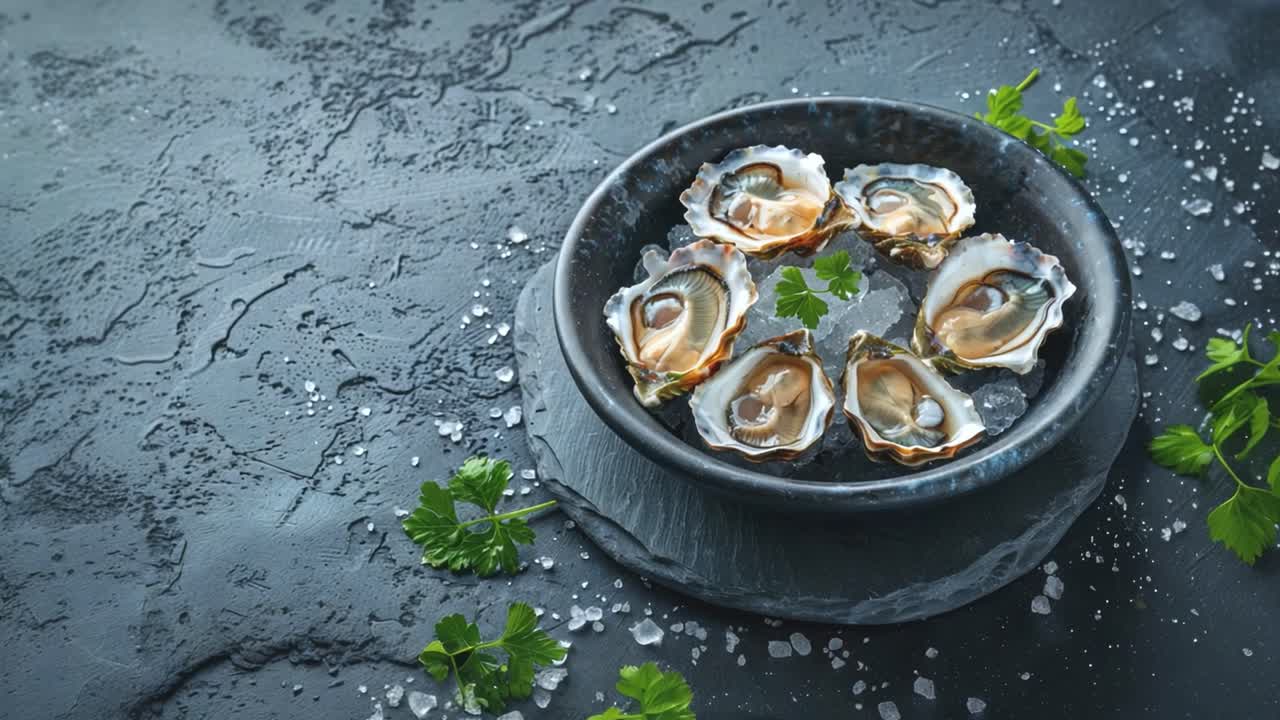 얼음에 신선한 오스트리