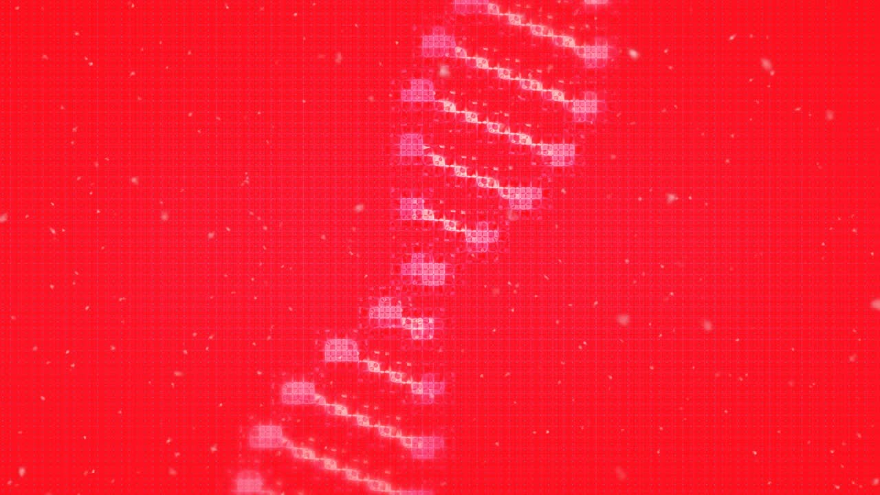 Animation of dna strand over spots