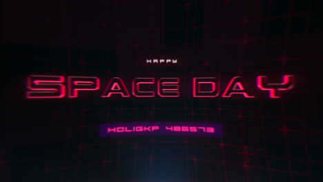 Space-Day-on-digital-screen-with-glitch-effect