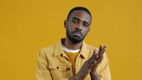 man clapping