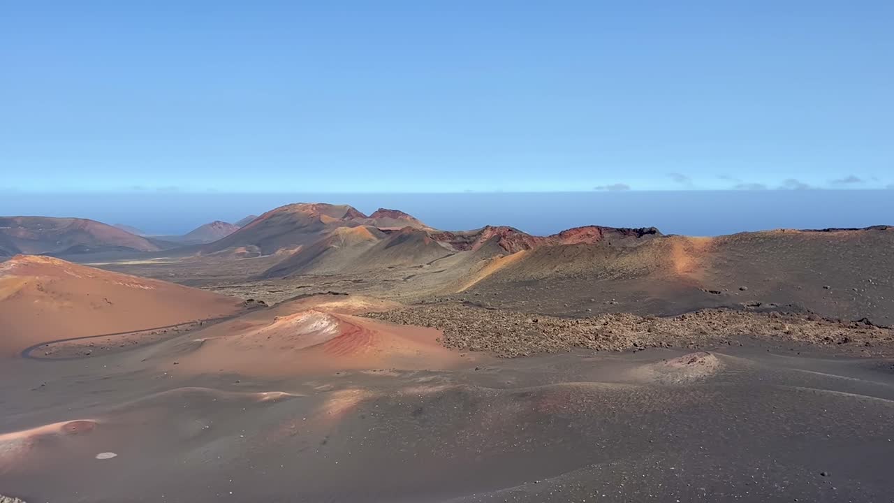Colorful Volcanic Landscape in Lanzarote, Canary Islands