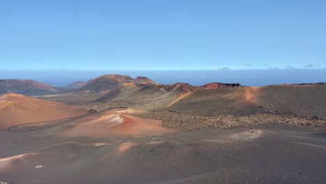 colorful volcanic landscape in lanzarote, canary islands