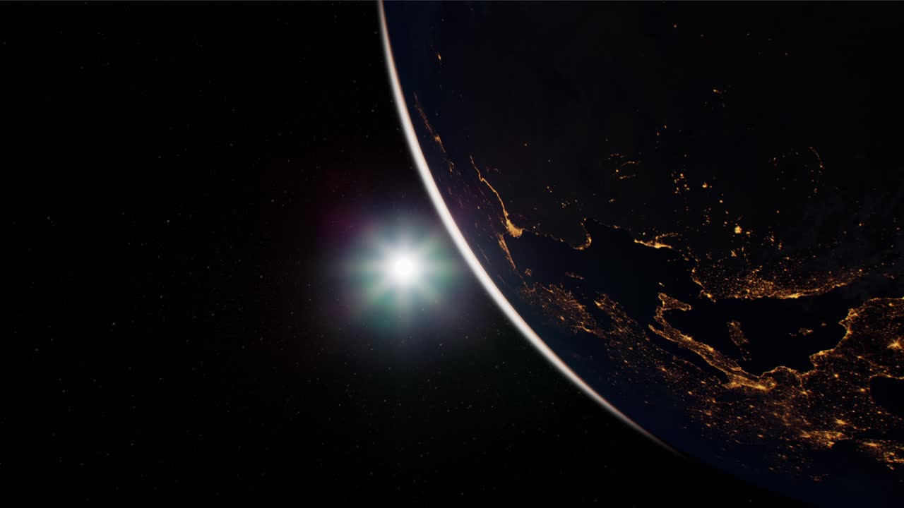 planeta globo terrestre desde la órbita espacial