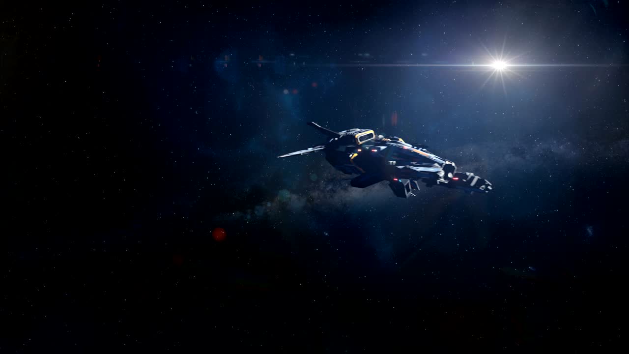 Spaceship Coming out of Warp