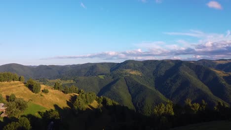 view over a valley situated in apuseni mountains, in marisel village