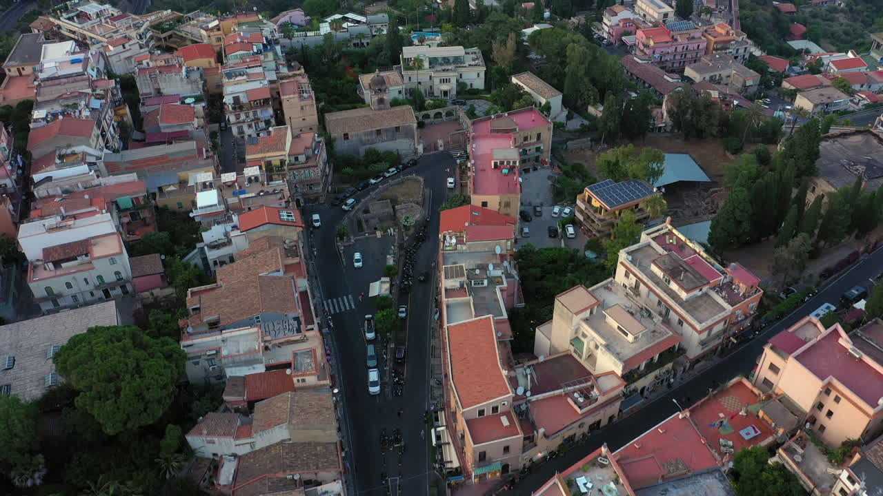 Aerial View of a Sicilian Town