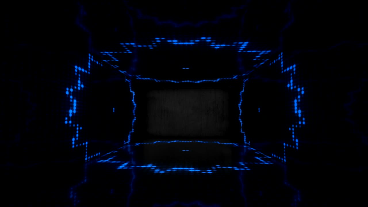4k Glowing Stage blue Neon Lights - Loopable stock video