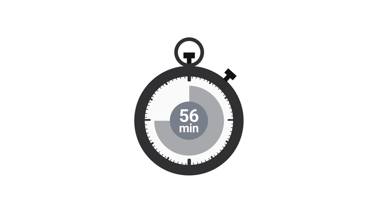 Animated Stopwatch Icon Showing Time Progress