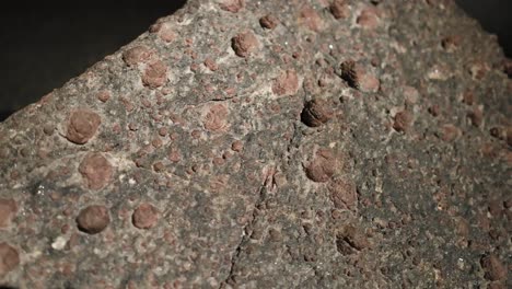primer plano de la textura y los detalles de los minerales raros