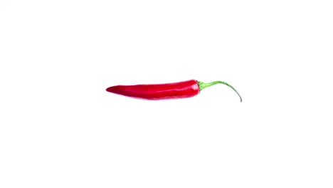 stop motion of fruit and vegetable moving on color background