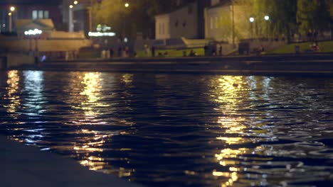 city canal at night