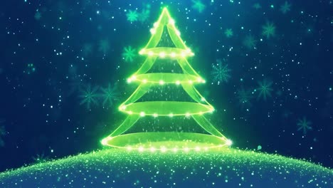 glowing green christmas tree