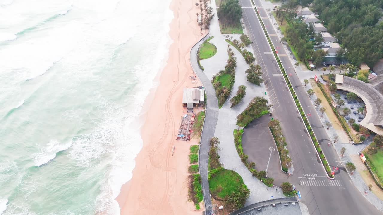 Aerial View Pan of the symbol of Tuy Hoa.