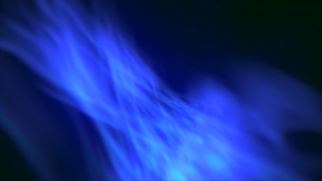 iridescent blue flame flickers against the dark void