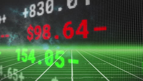 animatie van de verwerking van net- en financiële gegevens.