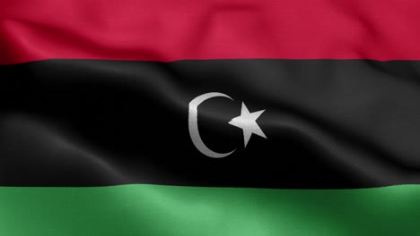 waving loop 4k national flag of  libya