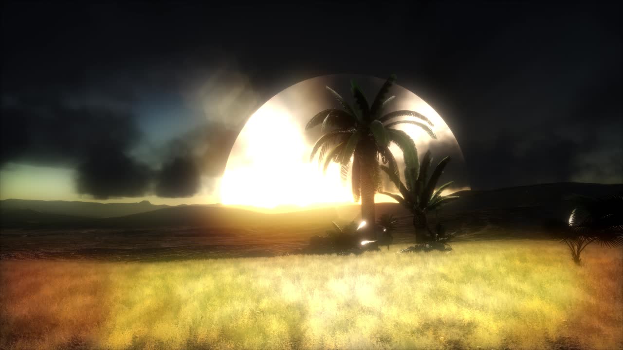 puesta de sol en las dunas de arena