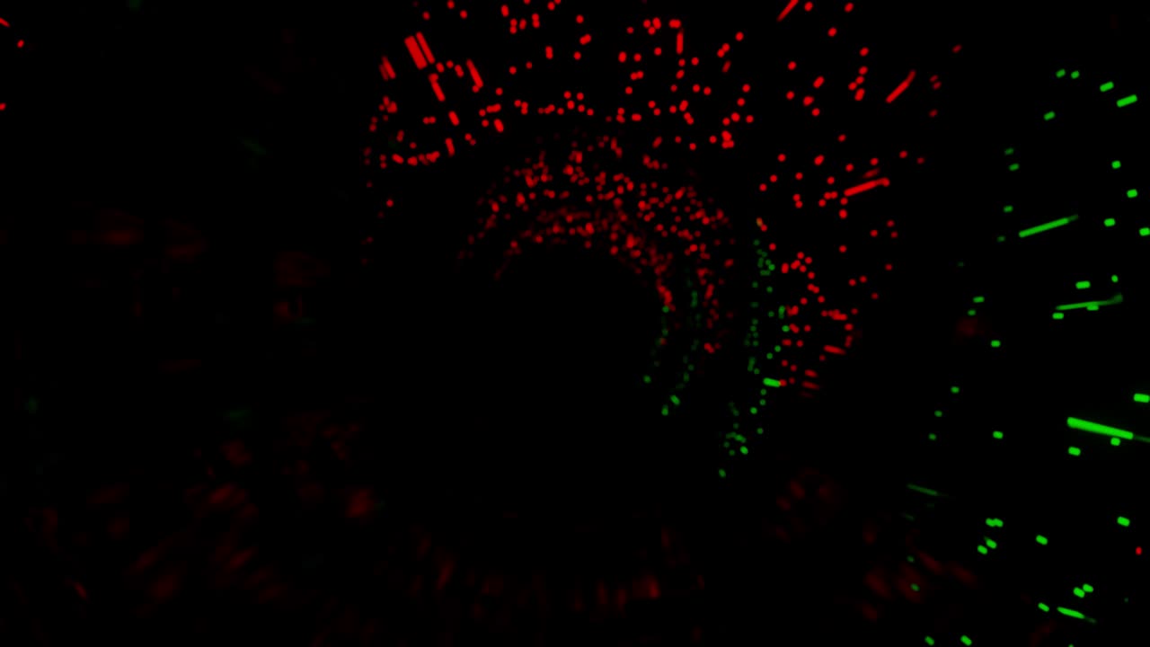 abstracto borroso futurista conducido por el túnel de neón renderizado en 3d