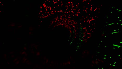abstracto borroso futurista conducido por el túnel de neón renderizado en 3d