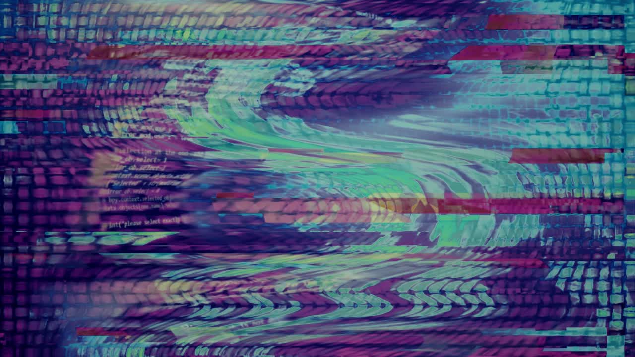 Glitch Noise Static Television VFX: Video Background with Stripes for Intro and Logo Reveals