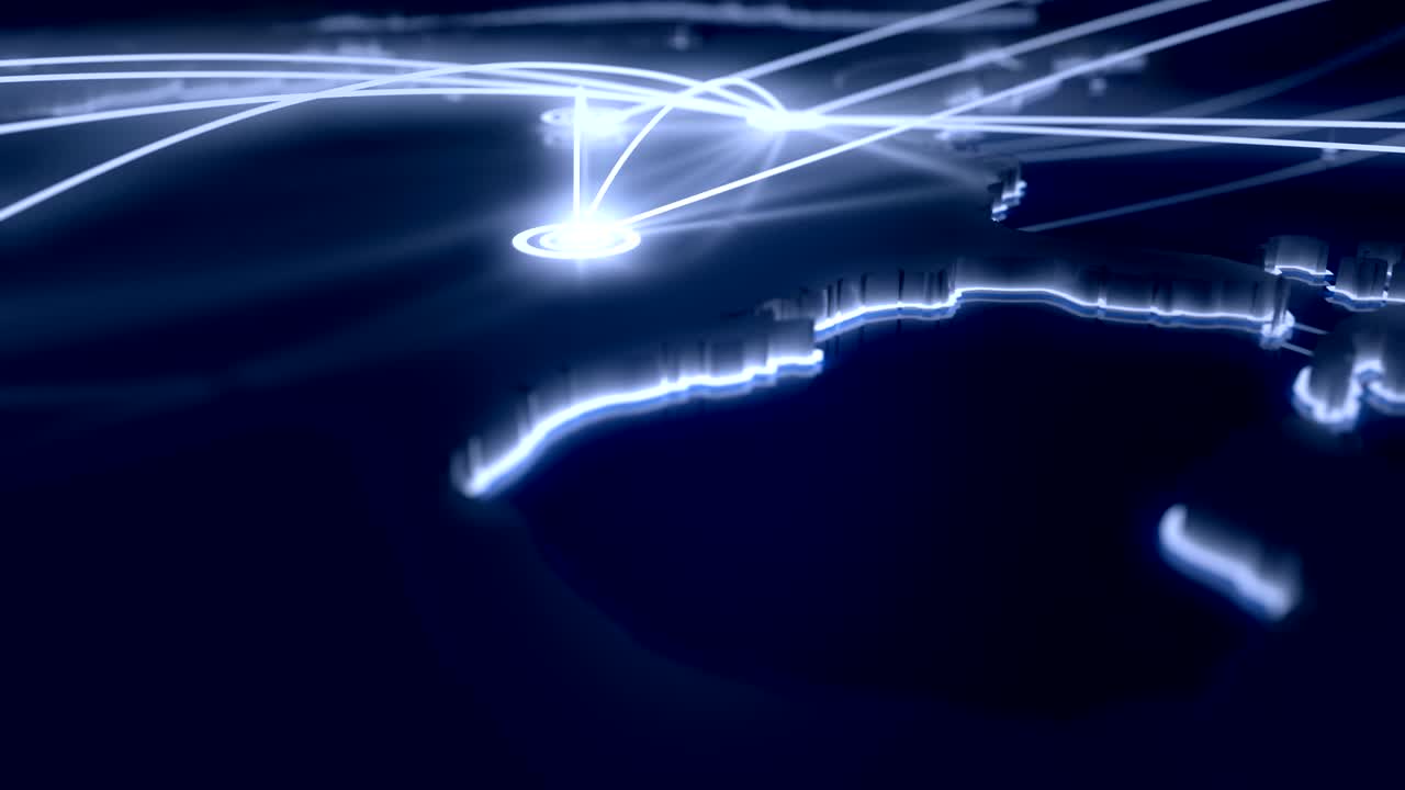 북미 비행 경로.